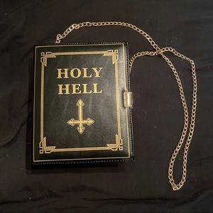 Bad religion crossbody- BIBLE zip up purse by dollskill